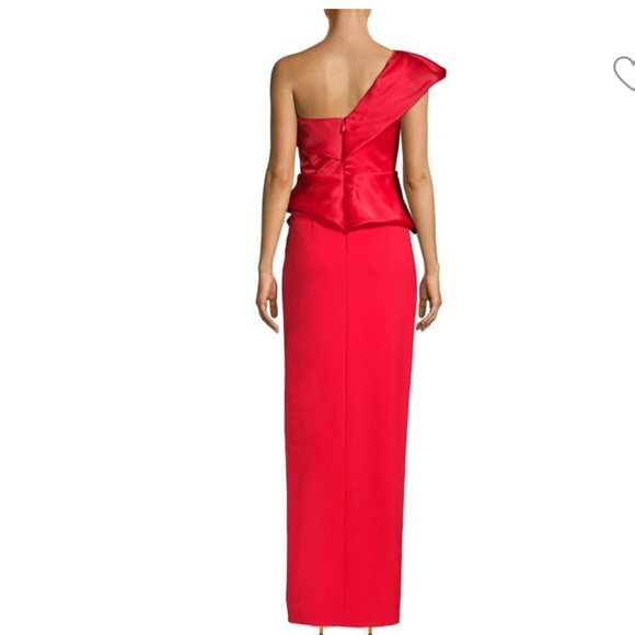 MARCHESA One-Shoulder Slit Column Gown - Picture 5 of 6